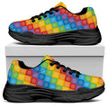 Reiki And The 7 Chakras Pattern Print Black Chunky Shoes