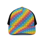 Reiki And The 7 Chakras Pattern Print Black Mesh Trucker Cap