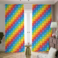 Reiki And The 7 Chakras Pattern Print Dimout Pencil Pleat Curtains