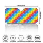 Reiki And The 7 Chakras Pattern Print Car Windshield Sun Shade
