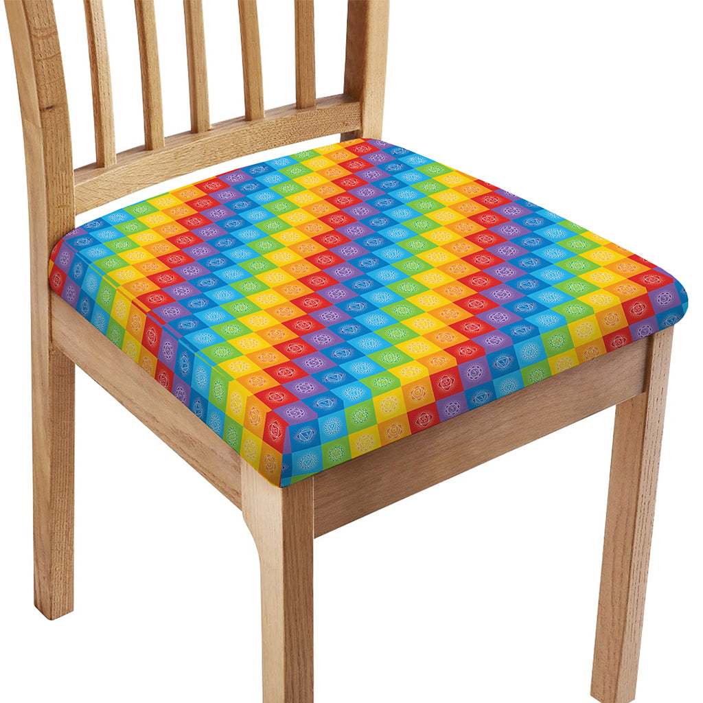 Reiki And The 7 Chakras Pattern Print Chair Cushion Cover