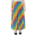 Reiki And The 7 Chakras Pattern Print Chiffon Maxi Skirt