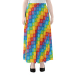 Reiki And The 7 Chakras Pattern Print Chiffon Maxi Skirt