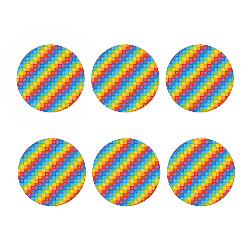 Reiki And The 7 Chakras Pattern Print Coaster Set