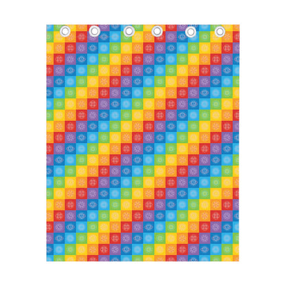 Reiki And The 7 Chakras Pattern Print Curtain