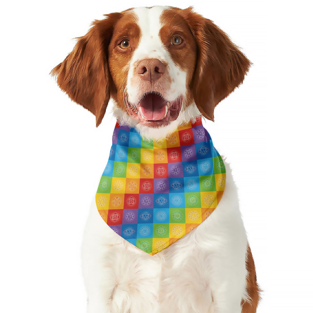 Reiki And The 7 Chakras Pattern Print Dog Bandana