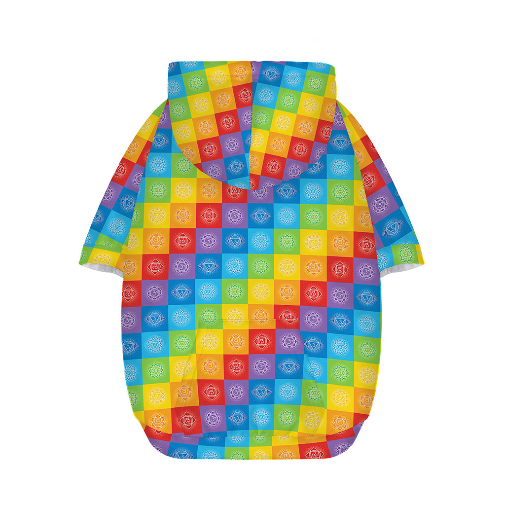 Reiki And The 7 Chakras Pattern Print Dog Zip Up Hoodie