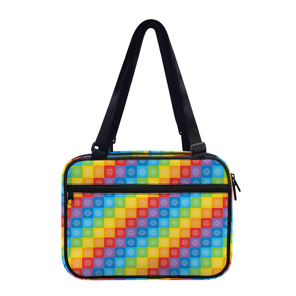 Reiki And The 7 Chakras Pattern Print Double Strap Bible Bag