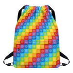 Reiki And The 7 Chakras Pattern Print Drawstring Backpack