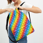 Reiki And The 7 Chakras Pattern Print Drawstring Backpack