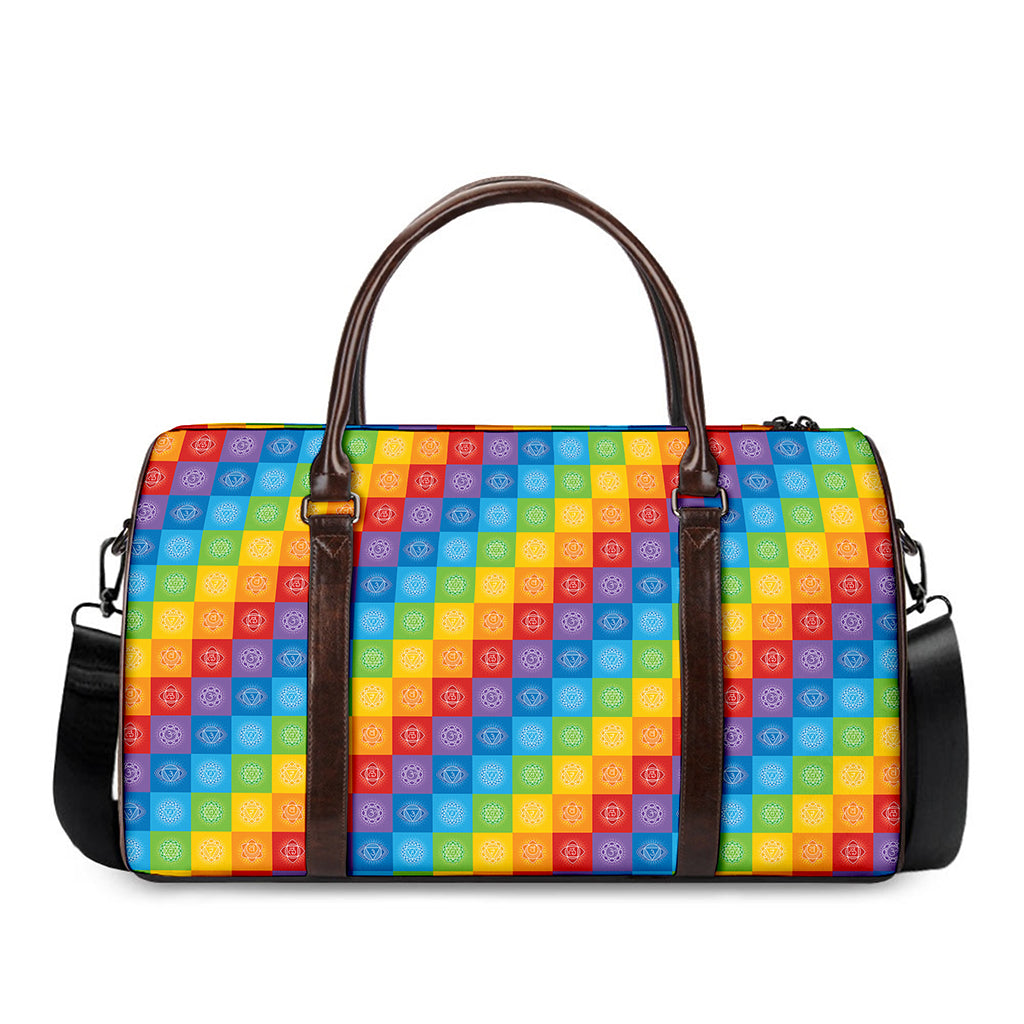 Reiki And The 7 Chakras Pattern Print Duffle Bag