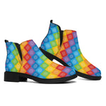 Reiki And The 7 Chakras Pattern Print Flat Ankle Boots