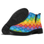 Reiki And The 7 Chakras Pattern Print Flat Ankle Boots