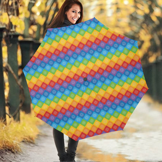 Reiki And The 7 Chakras Pattern Print Foldable Umbrella