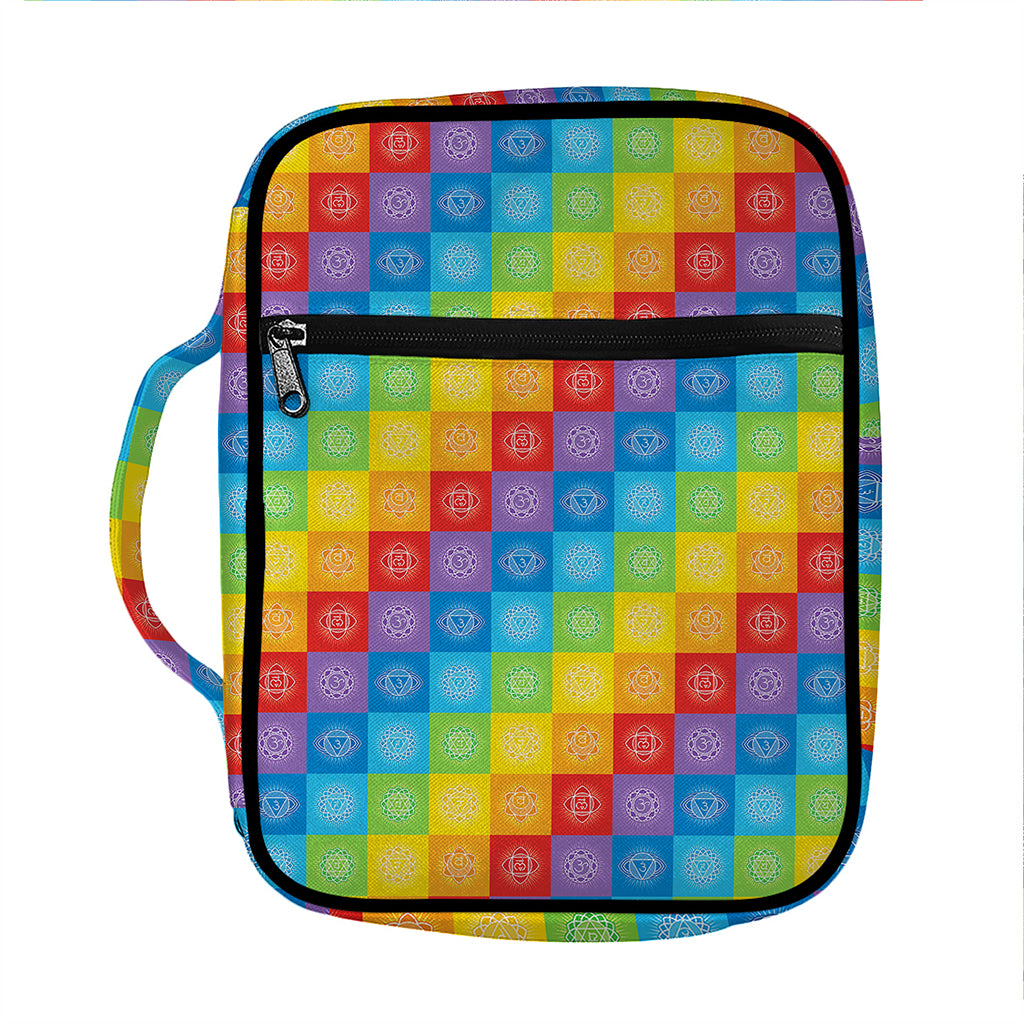 Reiki And The 7 Chakras Pattern Print Front Pocket Bible Bag