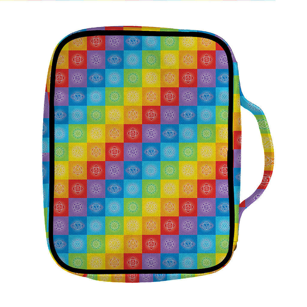 Reiki And The 7 Chakras Pattern Print Front Pocket Bible Bag