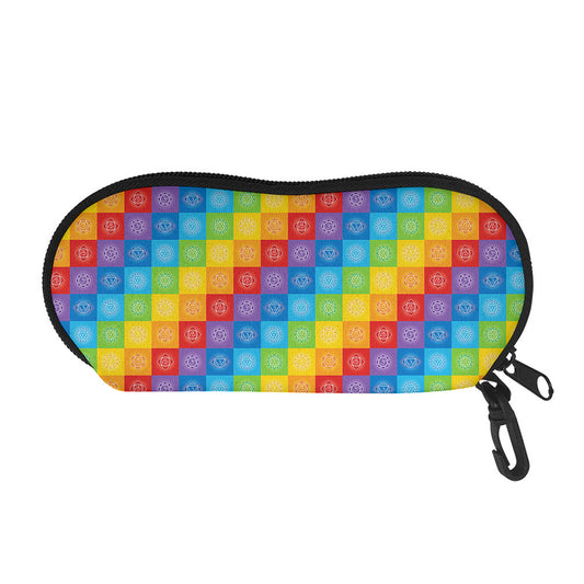 Reiki And The 7 Chakras Pattern Print Glasses Case