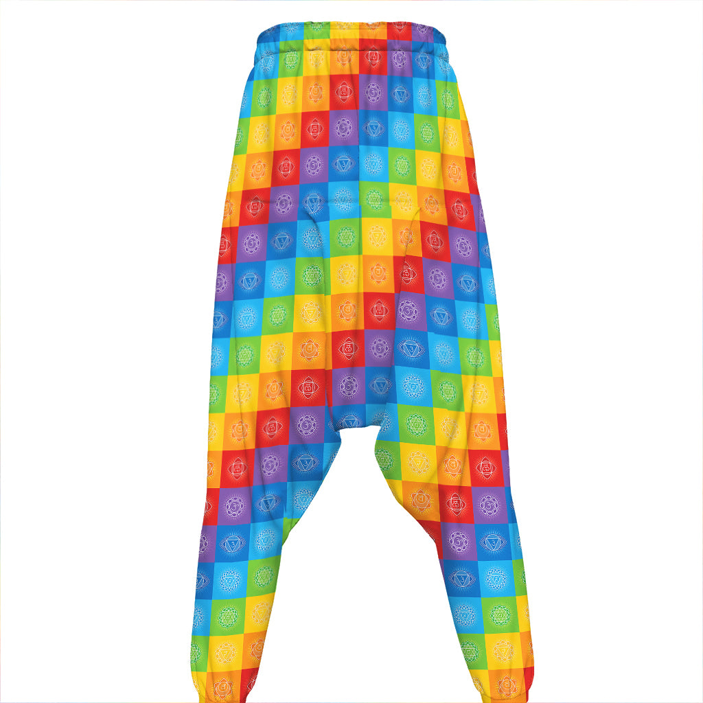 Reiki And The 7 Chakras Pattern Print Hammer Pants