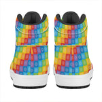 Reiki And The 7 Chakras Pattern Print High Top Leather Sneakers