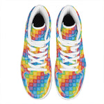 Reiki And The 7 Chakras Pattern Print High Top Leather Sneakers