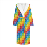 Reiki And The 7 Chakras Pattern Print Hooded Bathrobe