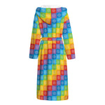 Reiki And The 7 Chakras Pattern Print Hooded Bathrobe