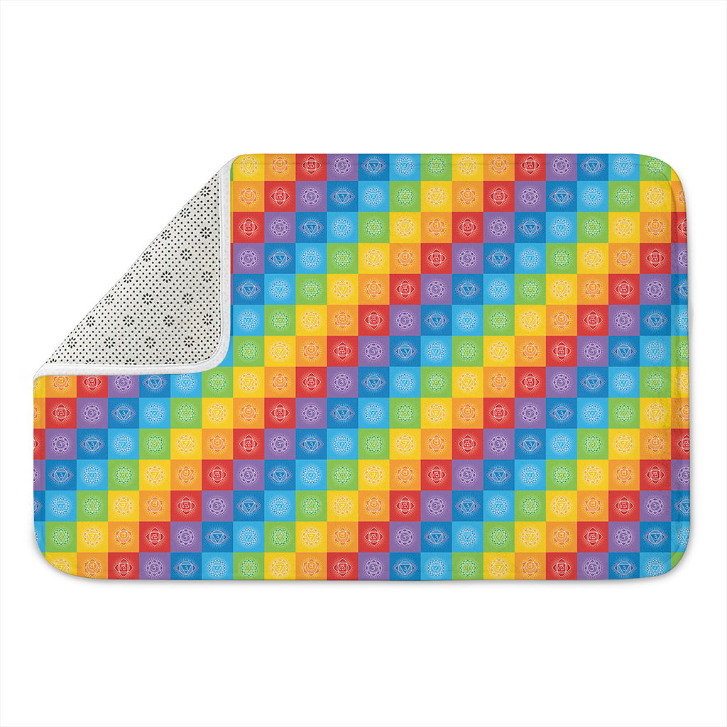 Reiki And The 7 Chakras Pattern Print Indoor Door Mat