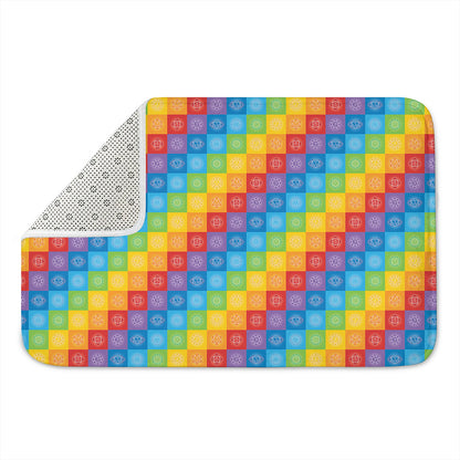 Reiki And The 7 Chakras Pattern Print Indoor Door Mat