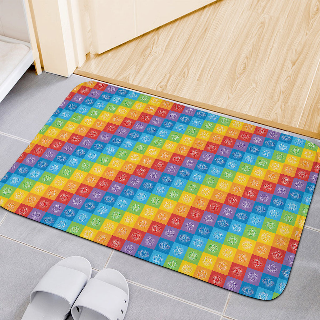 Reiki And The 7 Chakras Pattern Print Indoor Door Mat
