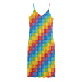 Reiki And The 7 Chakras Pattern Print Jersey Midi Cami Dress