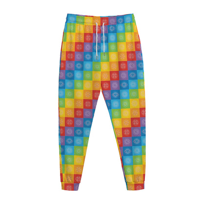 Reiki And The 7 Chakras Pattern Print Jogger Pants