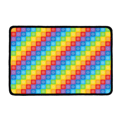 Reiki And The 7 Chakras Pattern Print Kitchen Mat