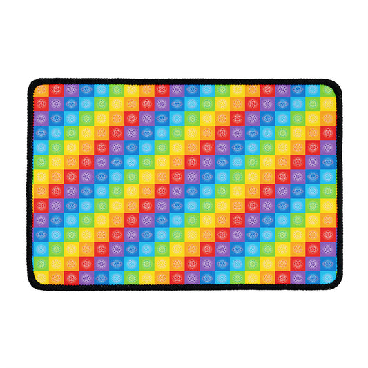 Reiki And The 7 Chakras Pattern Print Kitchen Mat