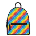 Reiki And The 7 Chakras Pattern Print Leather Backpack