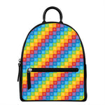 Reiki And The 7 Chakras Pattern Print Leather Backpack
