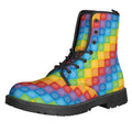 Reiki And The 7 Chakras Pattern Print Lace-Up Boots