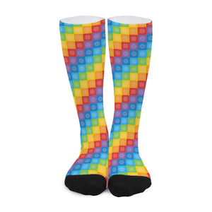 Reiki And The 7 Chakras Pattern Print Long Socks