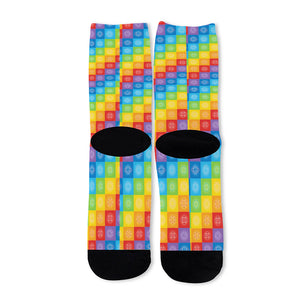 Reiki And The 7 Chakras Pattern Print Long Socks