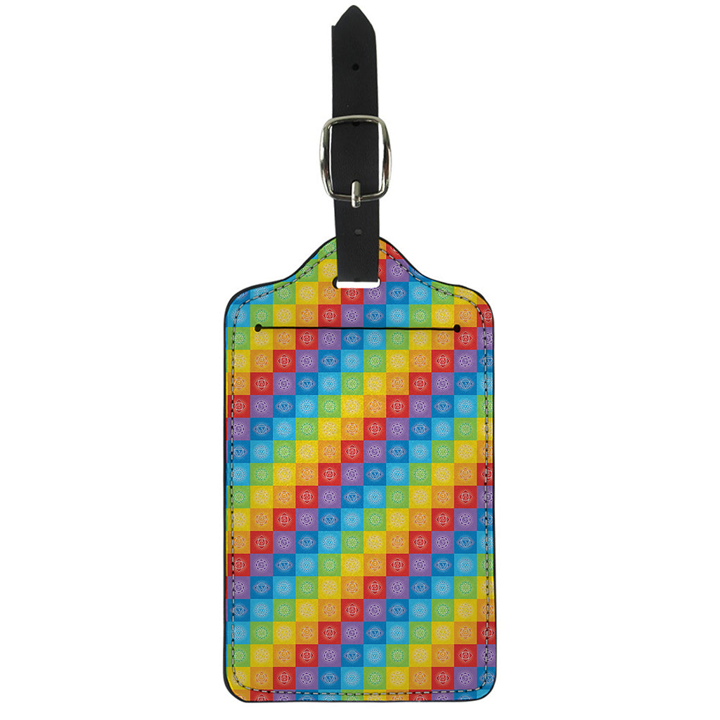 Reiki And The 7 Chakras Pattern Print Luggage Tag