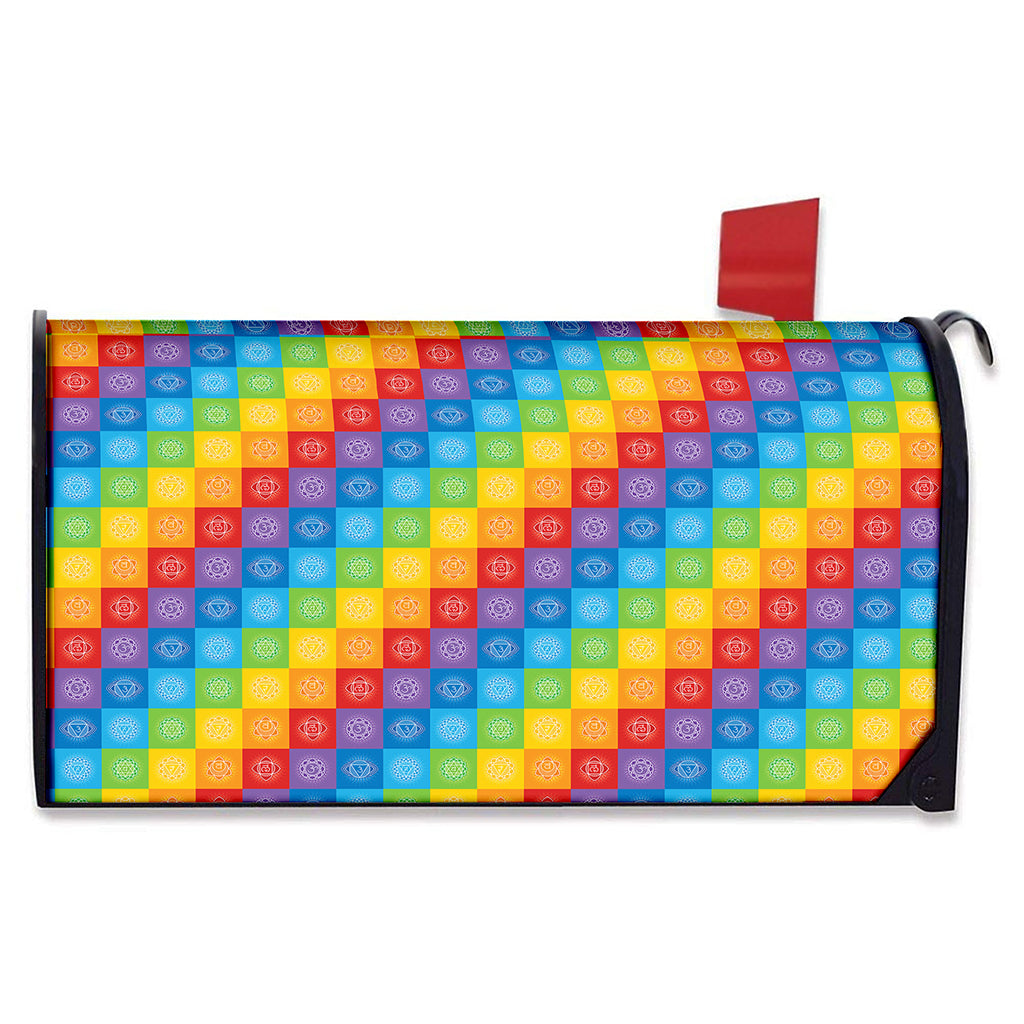 Reiki And The 7 Chakras Pattern Print Mailbox Cover