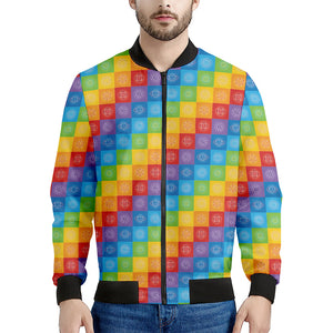 Reiki And The 7 Chakras Pattern Print Men's Bomber Jacket