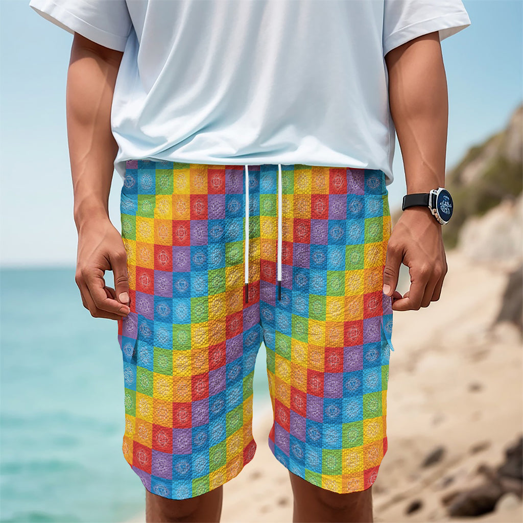 Reiki And The 7 Chakras Pattern Print Men's Cargo Shorts