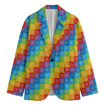 Reiki And The 7 Chakras Pattern Print Men's Cotton Blazer