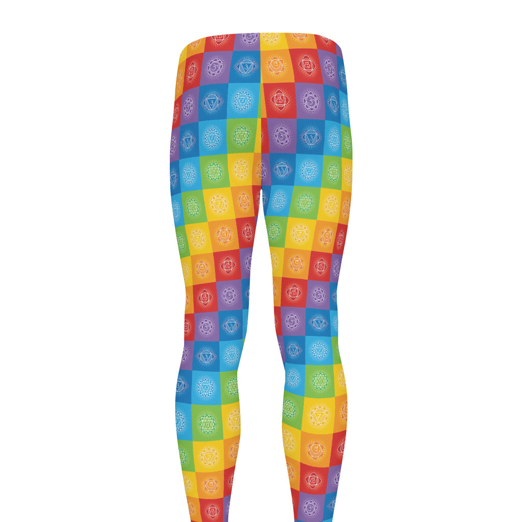 Reiki And The 7 Chakras Pattern Print Men's leggings