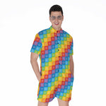 Reiki And The 7 Chakras Pattern Print Men's Rompers