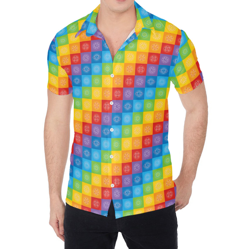 Reiki And The 7 Chakras Pattern Print Men's Shirt