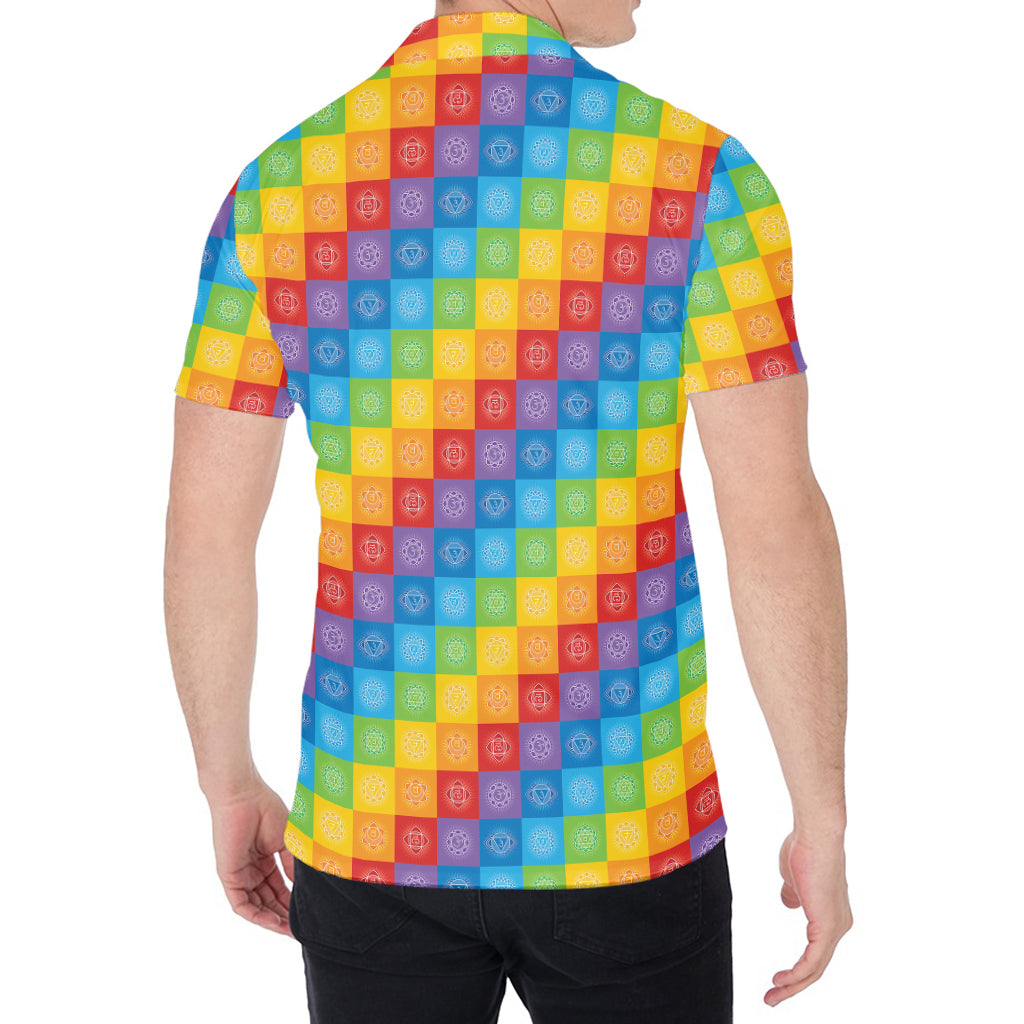 Reiki And The 7 Chakras Pattern Print Men's Shirt