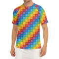 Reiki And The 7 Chakras Pattern Print Men's Short Sleeve Rash Guard