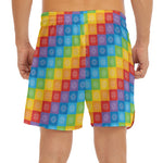 Reiki And The 7 Chakras Pattern Print Men's Split Running Shorts