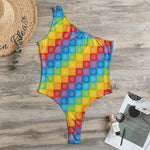 Reiki And The 7 Chakras Pattern Print One Shoulder Bodysuit